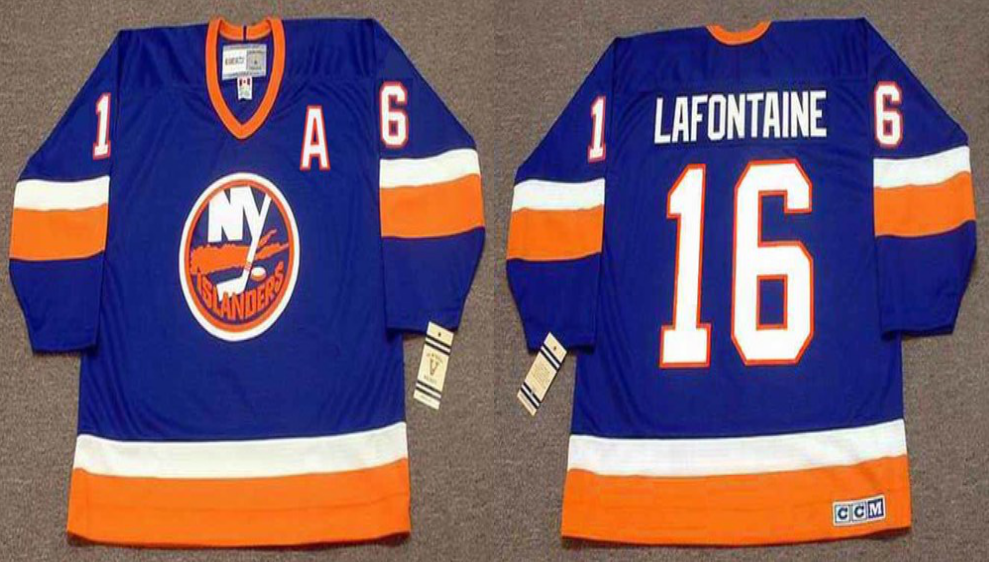 2019 Men New York Islanders #16 Lafontaine blue CCM NHL jersey->new york islanders->NHL Jersey